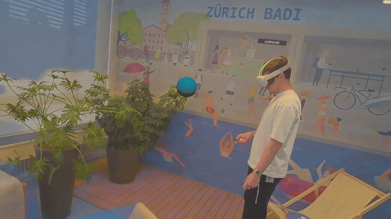 A colocated mixed reality experience shared by multiple people
